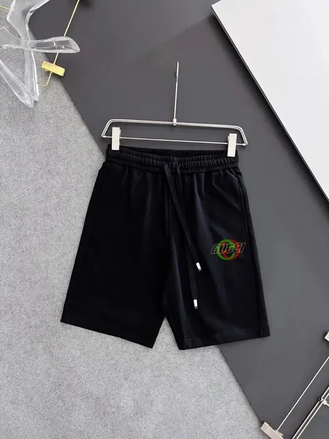 Gucci Logo Shorts Black with Green-Red Logo
