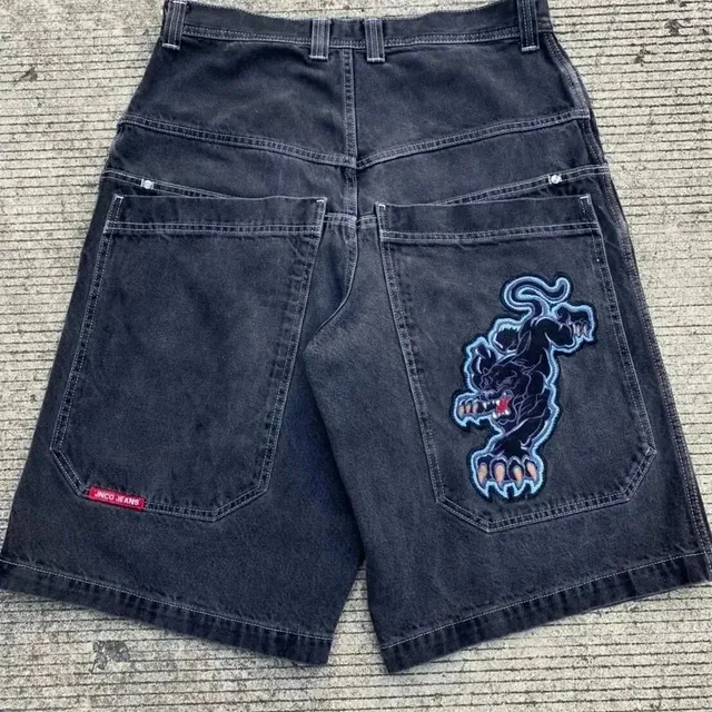 JNCO Denim Shorts Tiger Embroidery