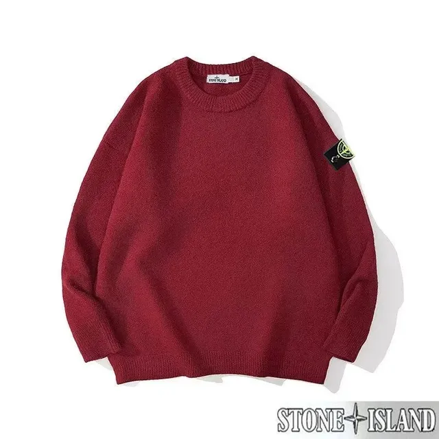 Stone Island Crewneck Sweater Solid Color