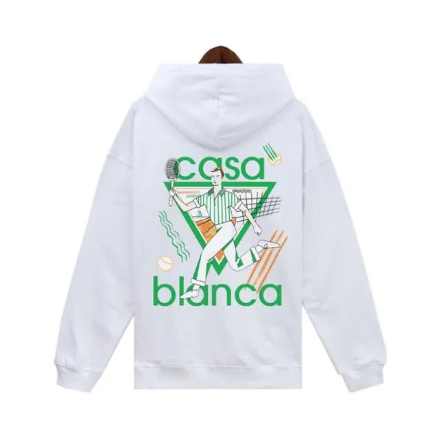 Casablanca Hoodie Tennis Graphic