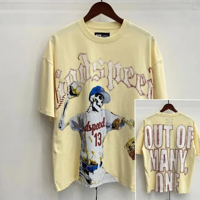 Off-White Baseball Graphic Tee Skeleton Print