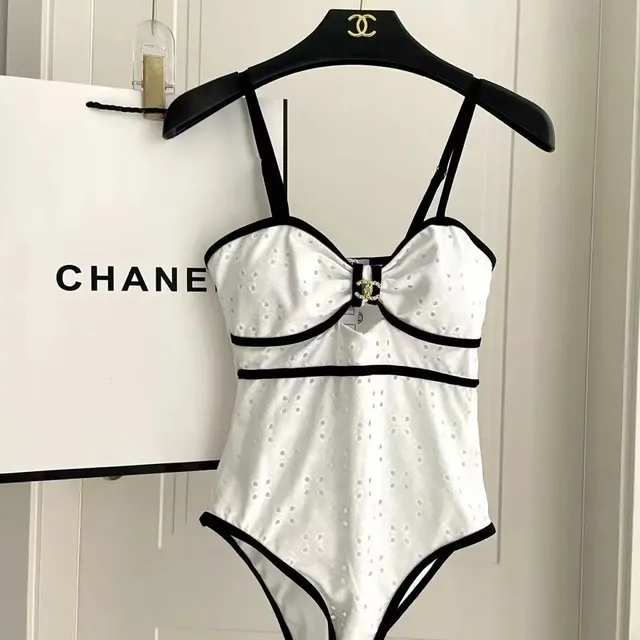 Chanel Bodysuit Eyelet with CC Bow
