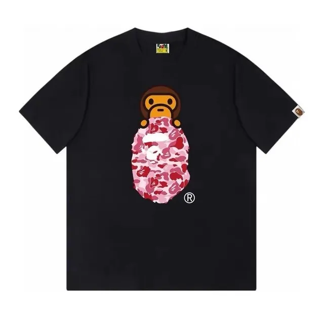BAPE Shark Hoodie Tee Pink Camo Ape Head