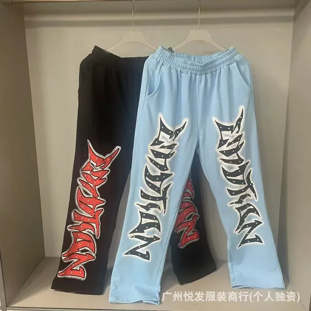 Graphic Sweatpants Studded Gothic Logo