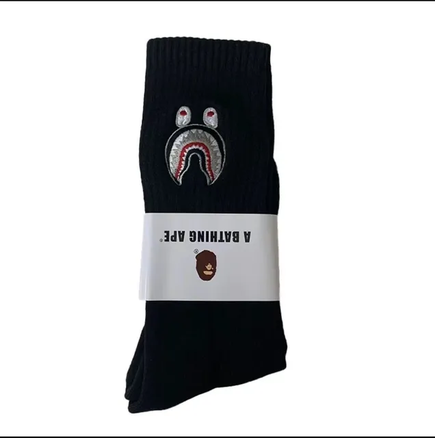 BAPE Shark Socks Embroidered Shark Face