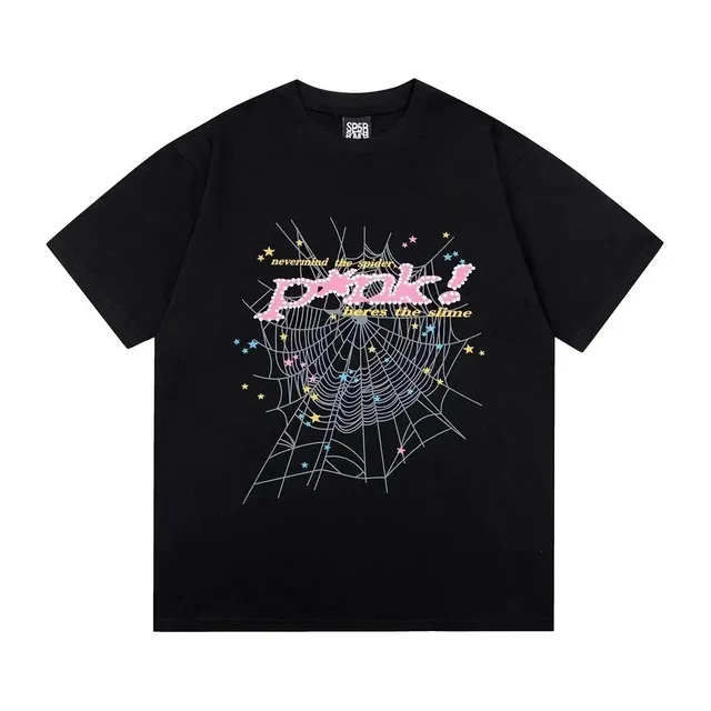Corteiz Spider Web Tee Pink Slime Graphic