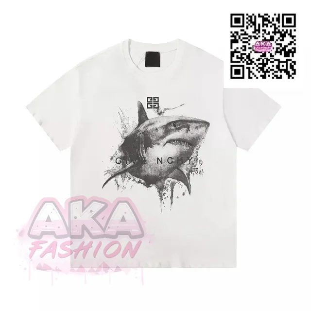 Givenchy Shark Graphic Tee Shark Print