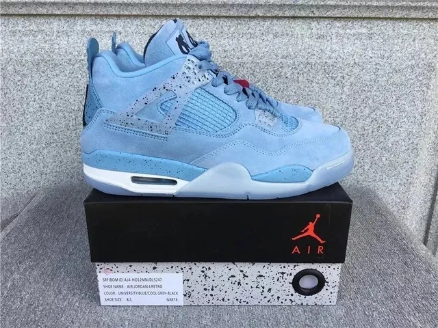 Air Jordan 4 Retro University Blue/Cool Grey-Black