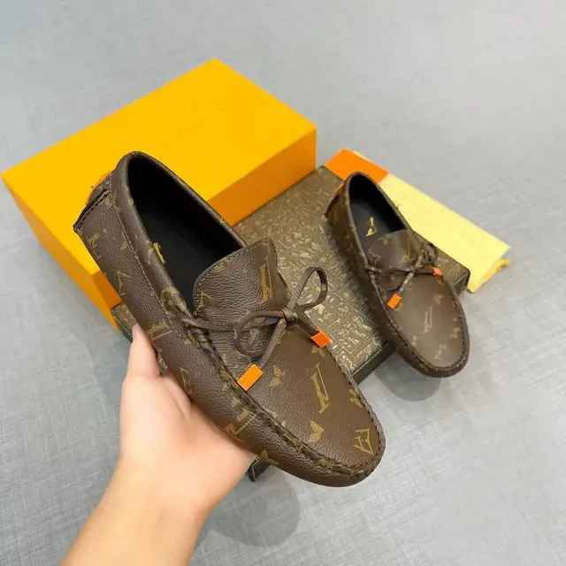 Louis Vuitton LV Moccasin Monogram Canvas with Orange Tag