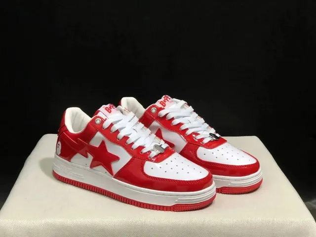 BAPE Shark Low Red Star Patent
