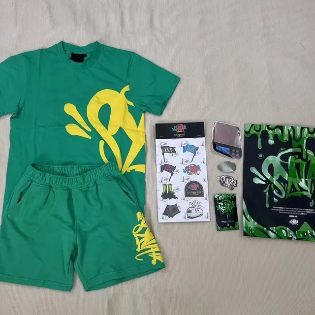 Broken Planet Shorts Set Graffiti Print
