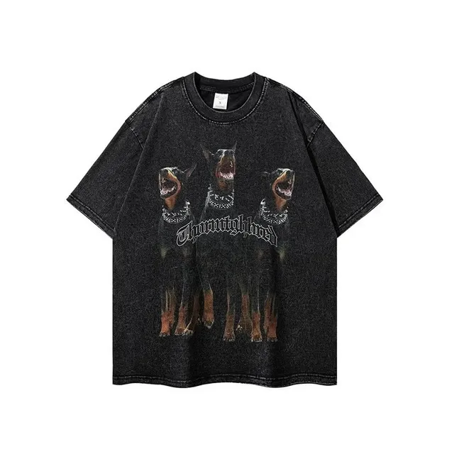 Corteiz Graphic Tee Three Dobermans Print