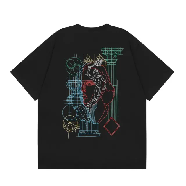 Balenciaga Graphic T-Shirt Architectural Print