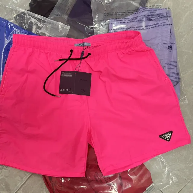 Prada Logo-Embroidered Swim Shorts