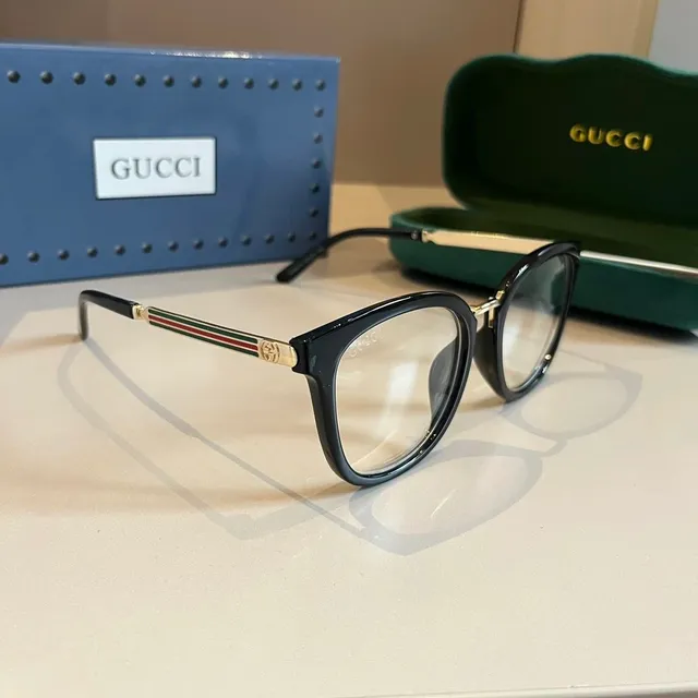 Gucci Cat-Eye Optical Frame Web Stripe Temple