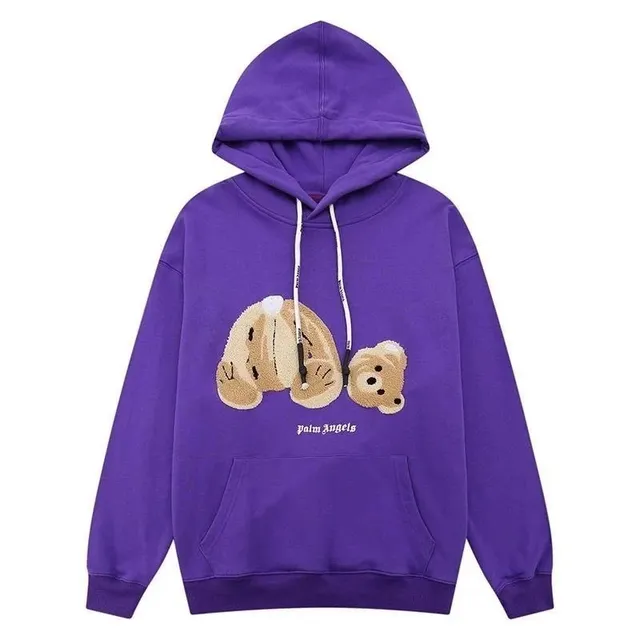 Palm Angels Hoodie Bear Embroidery