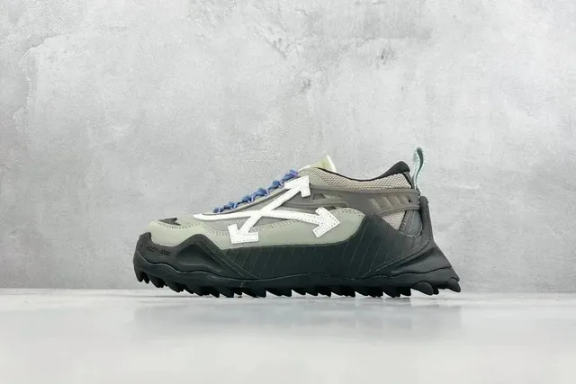 Off-White Diagonal Olive Grey