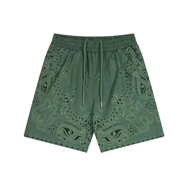 Amiri Bandana Shorts All-Over Paisley Print