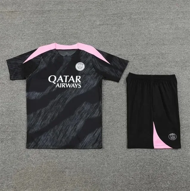 Paris Saint-Germain × Adidas Training Kit Black Pink Accents
