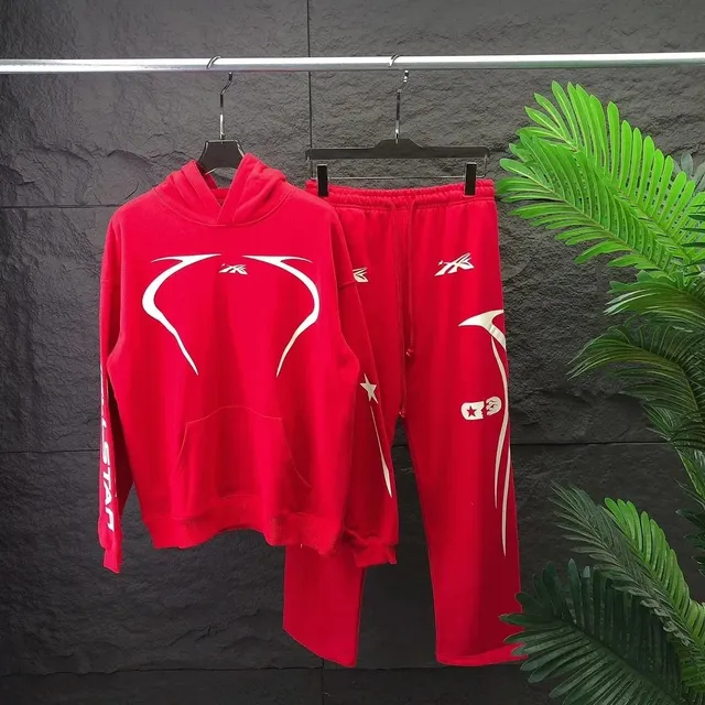 Reebok Hoodie and Joggers Set Graphic Print