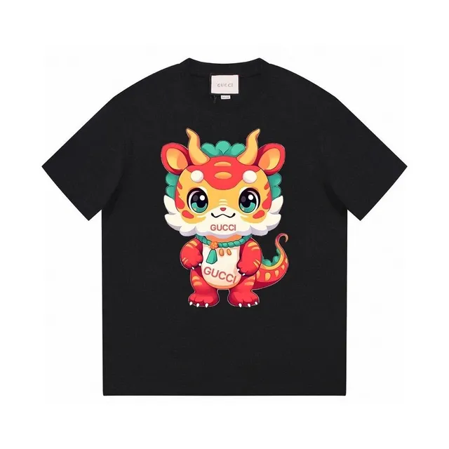 Gucci Graphic T-Shirt Dragon Print