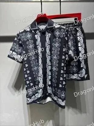 BAPE Shark Print Short-Sleeve Shirt Paisley Bandana Print