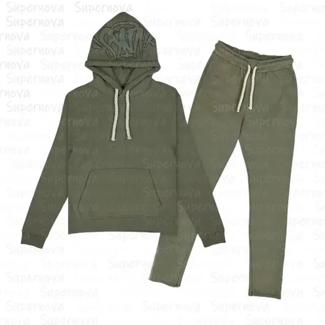Hoodie and Joggers Set Olive Green