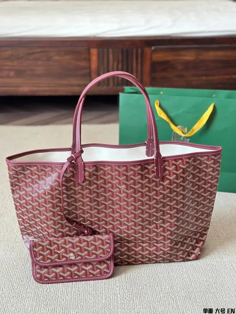 Goyard Saint Louis Tote Chevron Coated Canvas