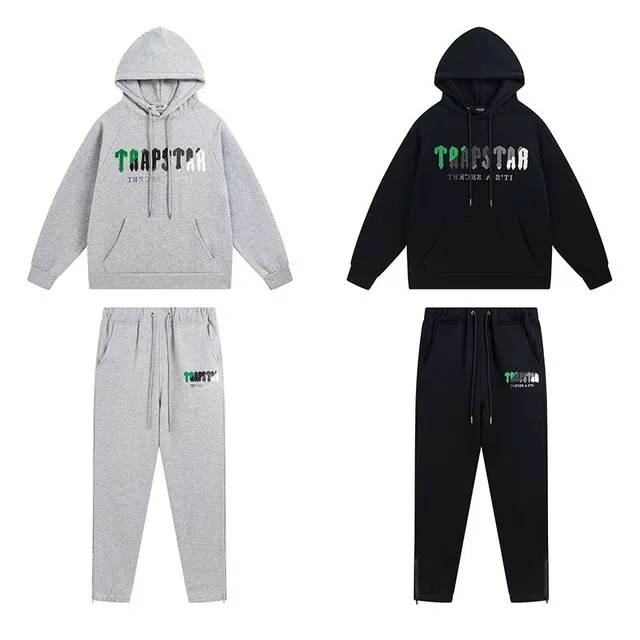 Corteiz Hoodie and Joggers Set TRAPSTAR Logo Print