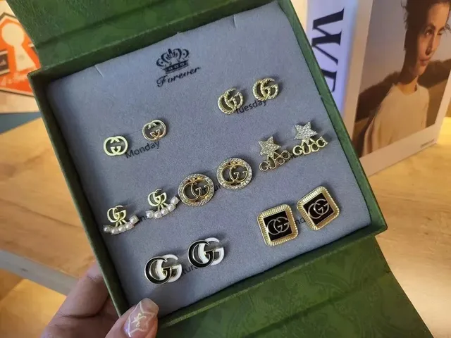 Gucci GG Earring Set Multi-Style Stud Collection