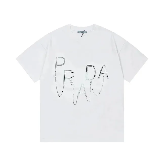 Prada Logo T-Shirt Crystal-Embellished
