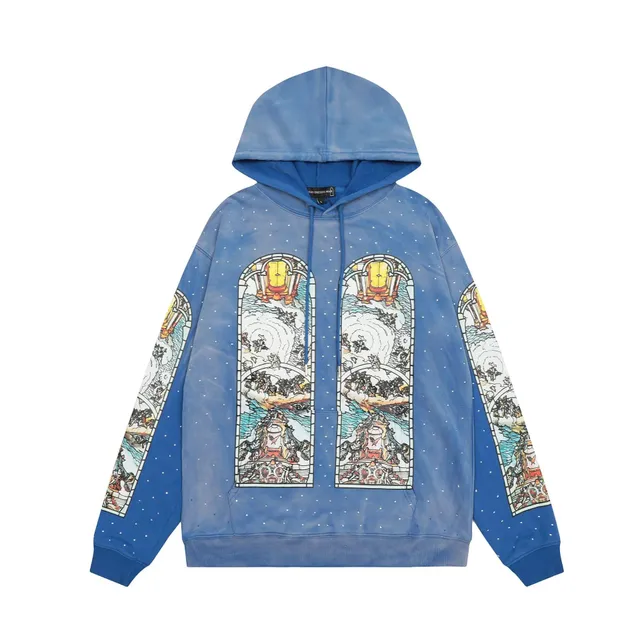 Who Decides War Hooded Sweatshirt Stained Glass Print