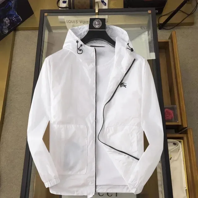 Burberry Hooded Windbreaker Equestrian Knight Logo