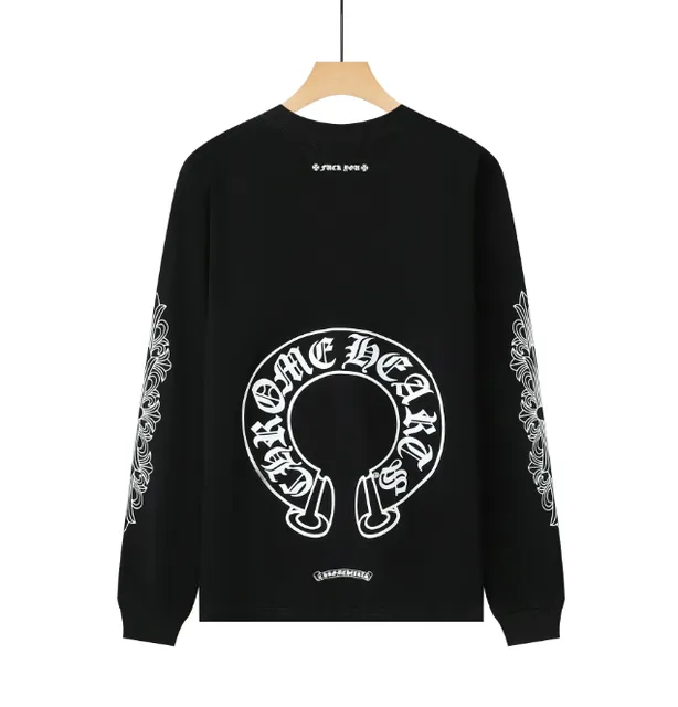 Long Sleeve Sweatshirt Chrome Hearts Logo Print