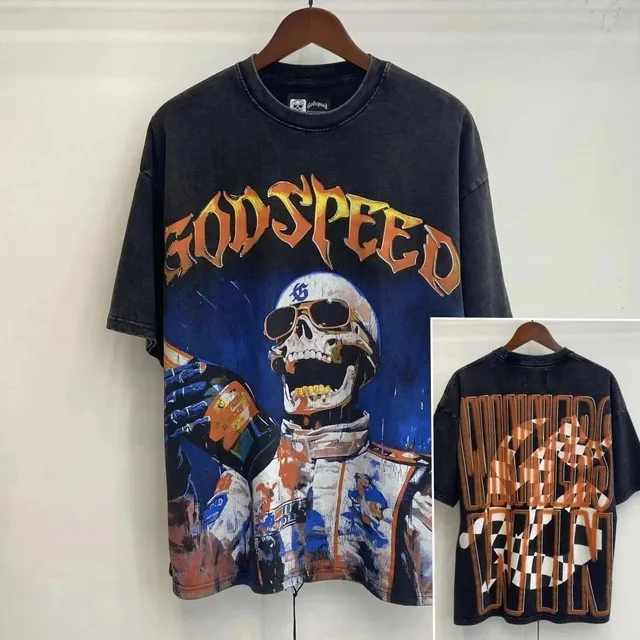 Godspeed Graphic Tee Skull Racer Print