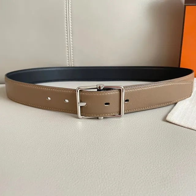 Hermès Reversible Belt Beige and Black