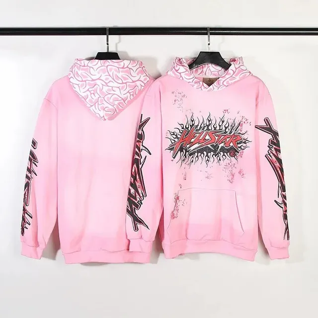 Hellstar Hooded Sweatshirt Flame Logo Print
