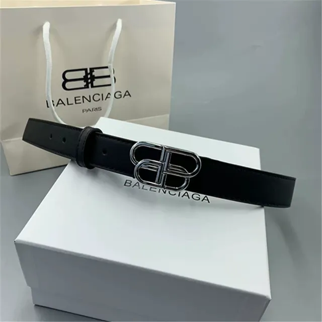 Balenciaga Logo Buckle Belt BB Logo