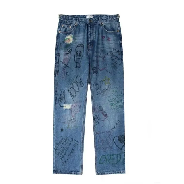 Balenciaga Graffiti Jeans Hand-Drawn Doodles