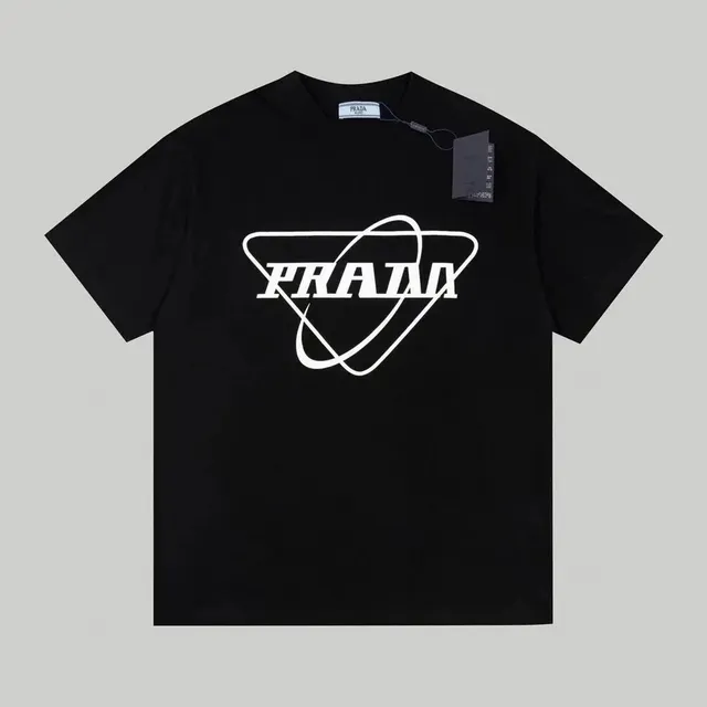 Prada Logo T-Shirt Orbit Print
