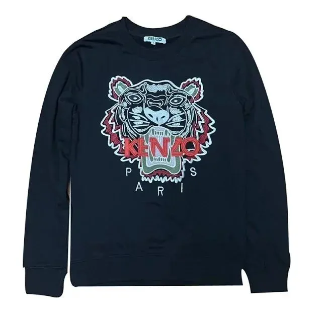 Kenzo Tiger Sweatshirt Embroidered Tiger Logo