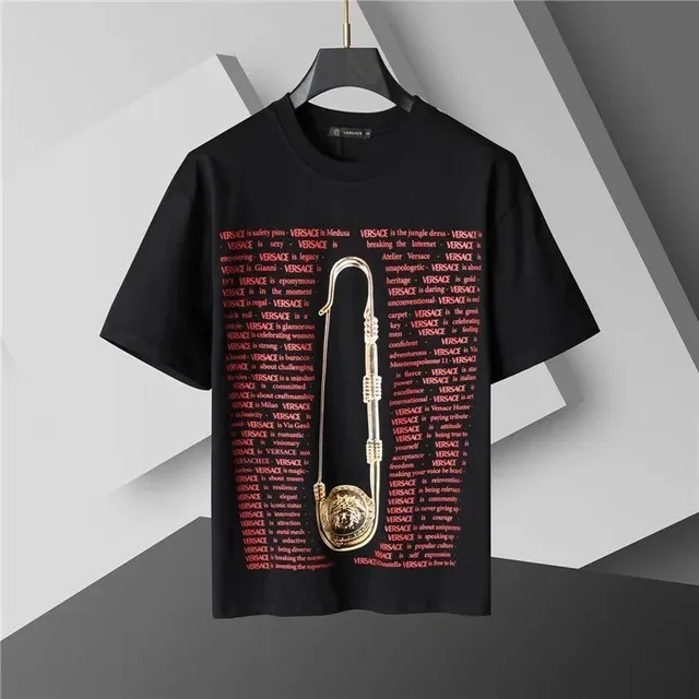 Versace Safety Pin T-Shirt Medusa Safety Pin Print