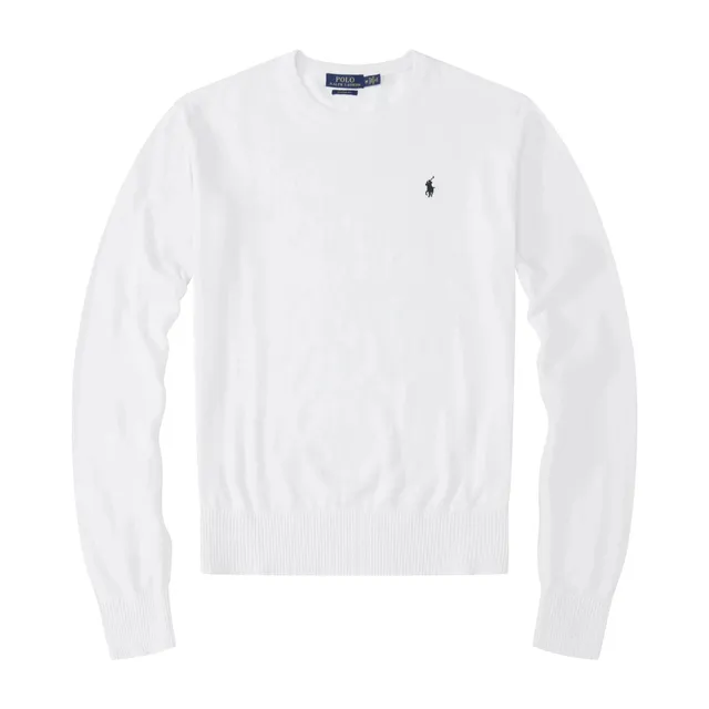 Polo Ralph Lauren Classic Fit Crewneck Sweater Solid White