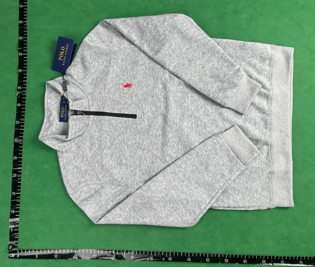 Polo Ralph Lauren Quarter-Zip Pullover Heather Grey