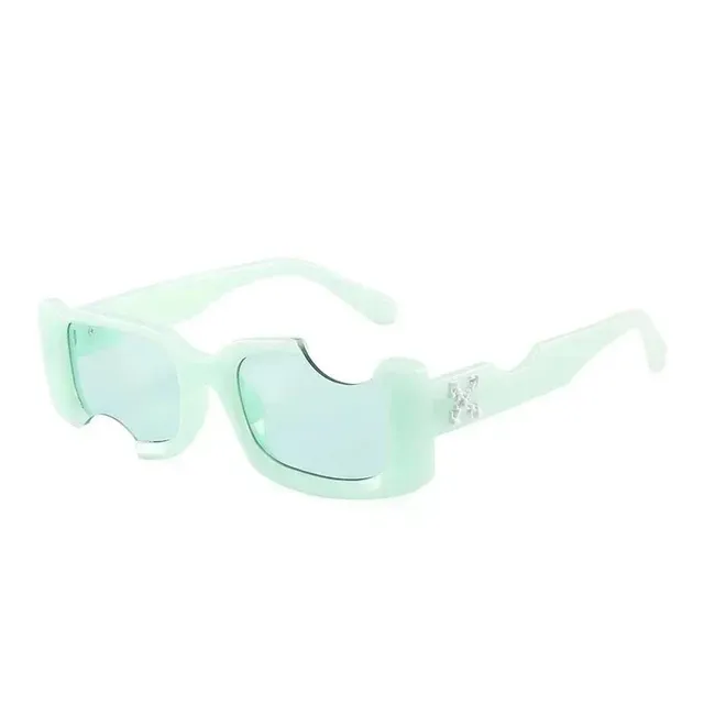 Off-White Sunglasses Mint Green Frame with Silver Logo