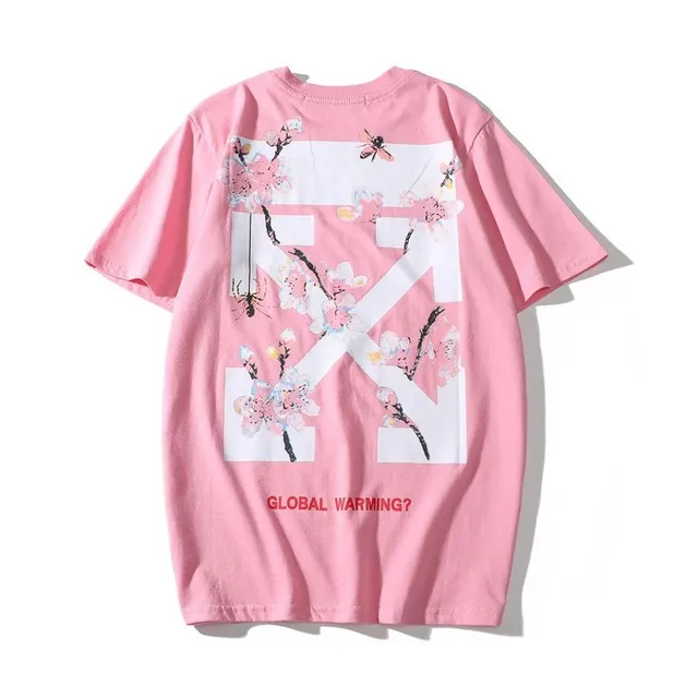 Off-White Arrow Graphic Tee Cherry Blossom Print