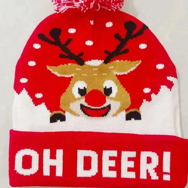 Knit Beanie Oh Deer Reindeer