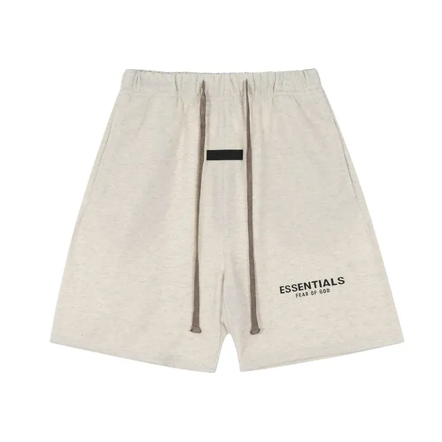 Fear of God Essentials Logo Shorts Heather Beige