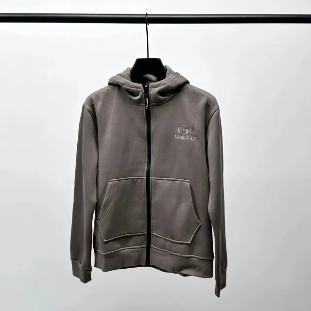 C.P. Company Zip-Up Hoodie Embroidered Logo