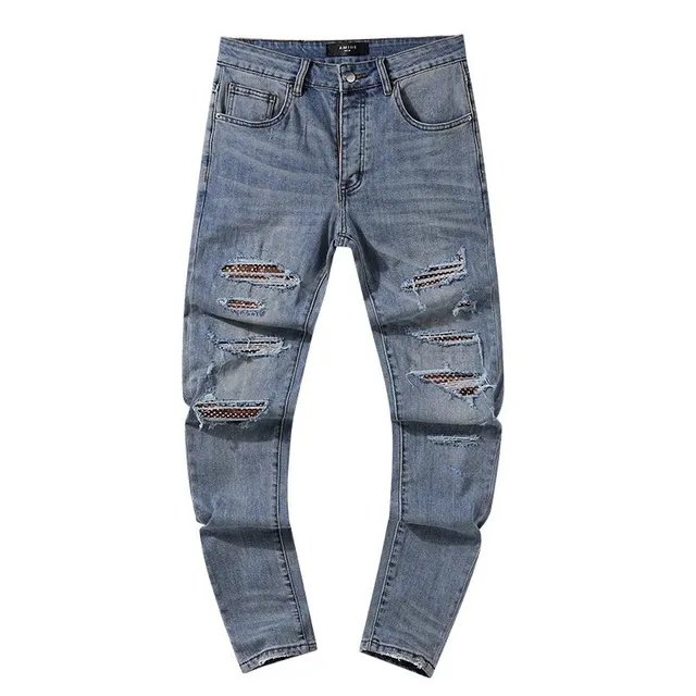 Amiri Distressed Jeans Destroyed with Embroidered Patches